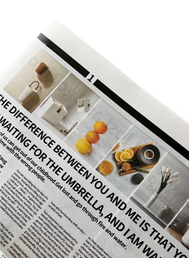 JUNYOUK 6Pcs English Newspaper Photography Props Fashion Clothing Home Decor Food Photography Background Props Flower Wrapping Paper Atmosphere Decoration - Image 5